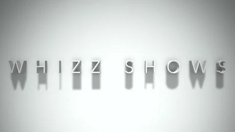 Whizz shows 3D title animation with shadows on a white background 스톡 동영상 297570063