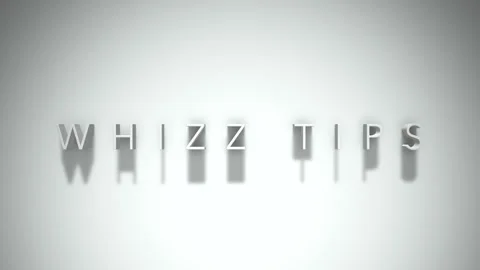 Whizz tips 3D title animation with shadows on a white background Video stock 297570091