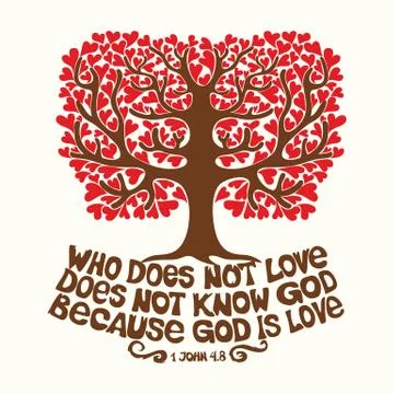 Who does not love does not know God because God is love Stock Illustration