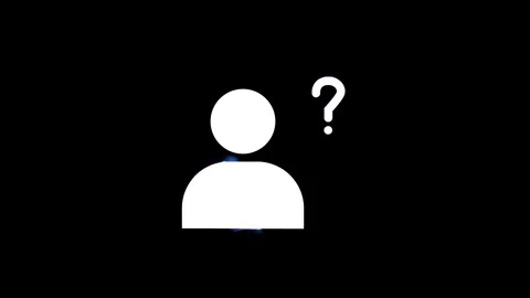 Who is it concept with user icon and question mark animation Stock Footage 306141709