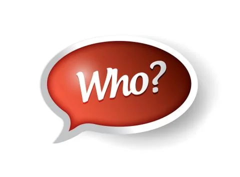 Who message bubble illustration design Illustrazione stock