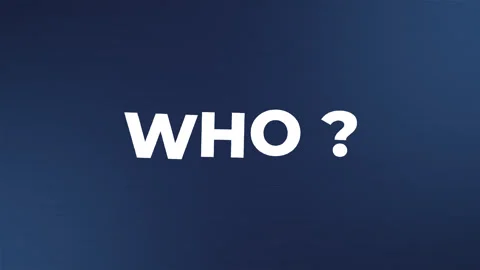 Who question animated text with texture on chalkboard. Vídeos de archivo 313427154