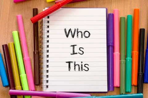 Who is this text concept Stock Photos