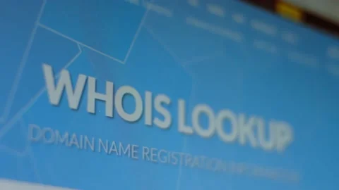 Whois lookup. Shooting the screen in pixel mode Stock Footage 200475847