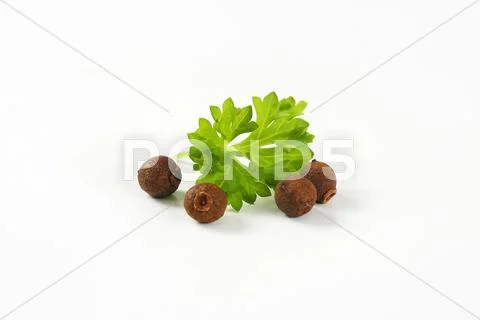 Whole allspice berries Stock Photos