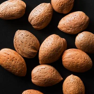 Whole almonds in shell Stock Photos
