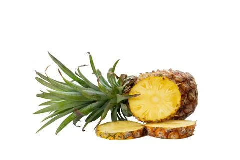 Whole and slice pine apple. Foto stock