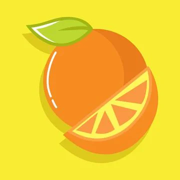 Whole and sliced oranges vector illustration Stock Illustration