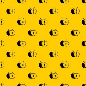 The whole apple and half pattern vector イラスト素材