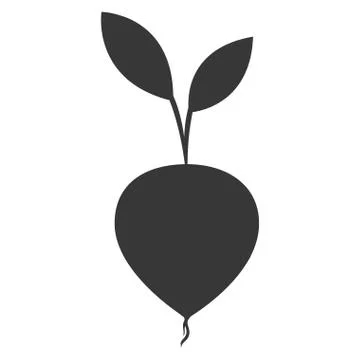 Whole beet icon Stock Illustration