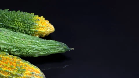 Whole Bitter Melon Gourd Stock Footage 134580403