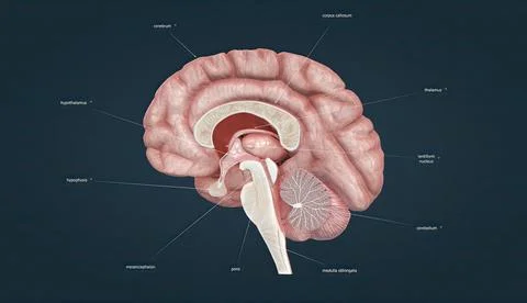 Whole brain, Brain sections, spinal cord, neurological and related tissue typ Stockillustratie