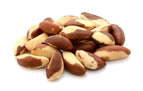 Whole brazil nuts Stock Photos
