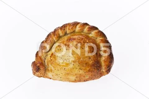 A whole chicken and leek pie Stock Photos