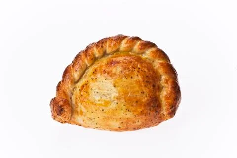 A whole chicken and leek pie Stock Photos