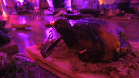 A whole chicken ready to eat Stock Footage 43153183