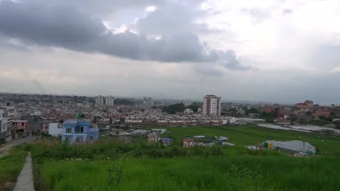 Whole City from Village Stock Footage