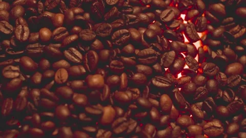Whole coffee beans close up Stock Footage 228282185