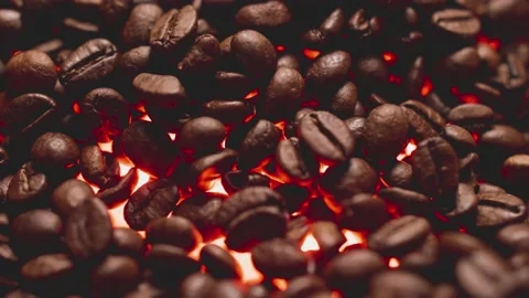 Whole coffee beans close up Stock Footage 228282388