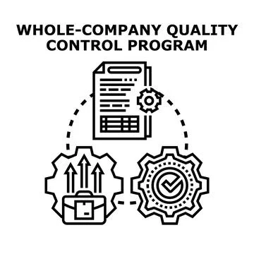 Whole company quality management program development process Stock Illustration