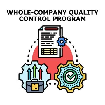Whole company quality management program development process Stock Illustration