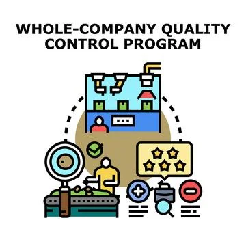 Whole company system for quality control program Stock Illustration