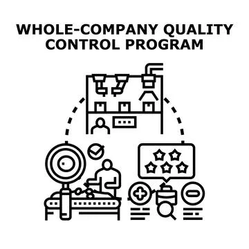 Whole company system for quality control program Stock Illustration
