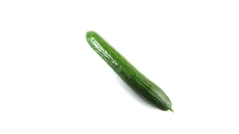 Whole Cucumber rotating on white background - Gurke Stock Footage 277094232