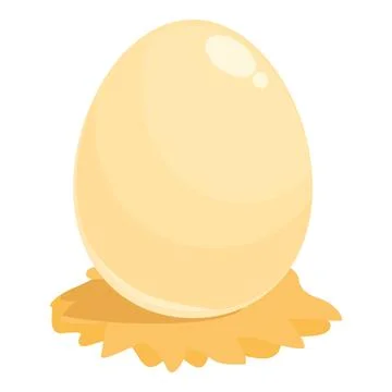 Whole egg icon cartoon vector. Chicken hatching Stock Illustration