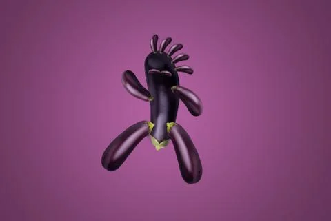 Whole eggplants Stock Photos