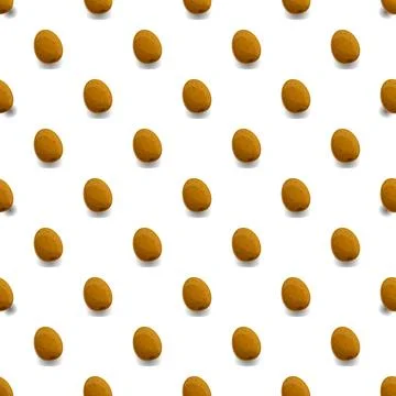 Whole fresh potato repeating pattern on white background Stock Illustration