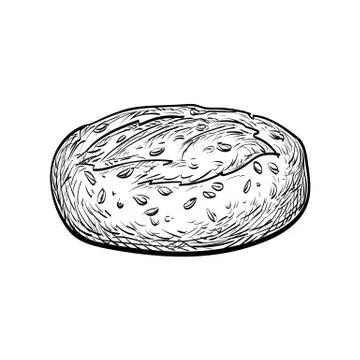 Whole grain bread. 스톡 일러스트