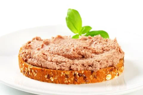 Whole grain bread with meat bread Stock Photos