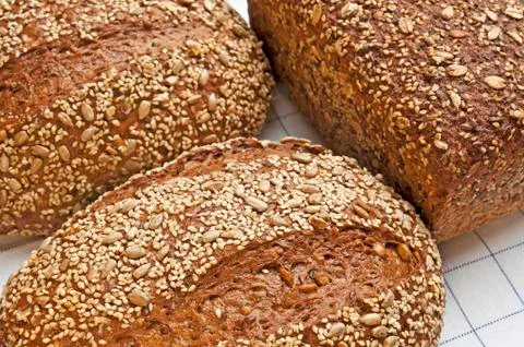 Whole grain bread Stock Photos