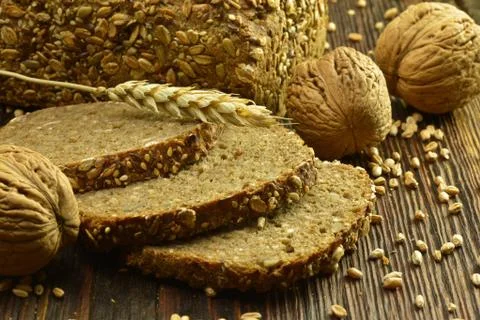 Whole grain bread Stock Photos