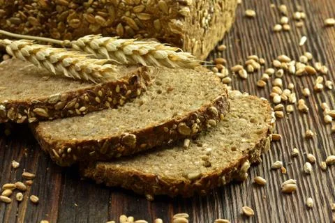 Whole grain bread Stock Photos