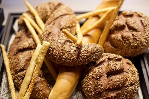 Whole grain bread Stock Photos