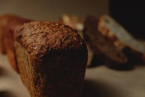 Whole grain bread. Stock Photos