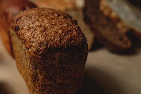 Whole grain bread. Stock Photos
