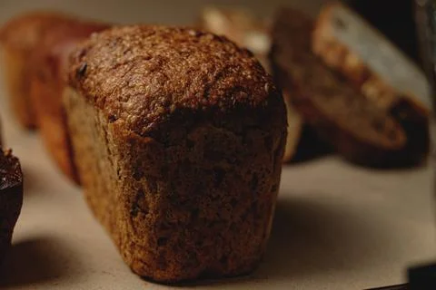 Whole grain bread. Stock Photos