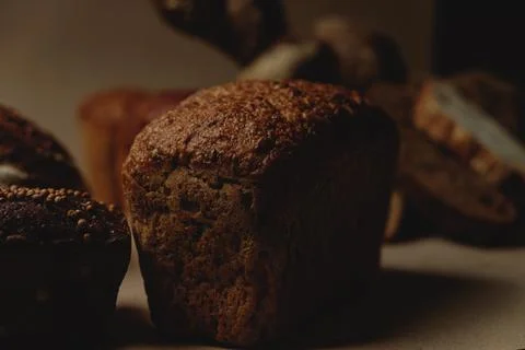 Whole grain bread. Stock Photos