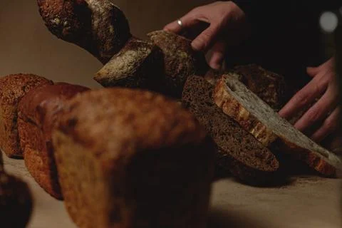 Whole grain bread. Stock Photos