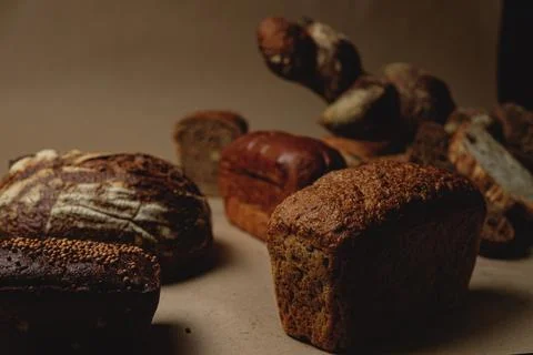 Whole grain bread. Stock Photos
