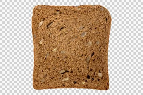 Whole grain bread slice texture with embedded sunflower pumpkin seeds Stock Photos
