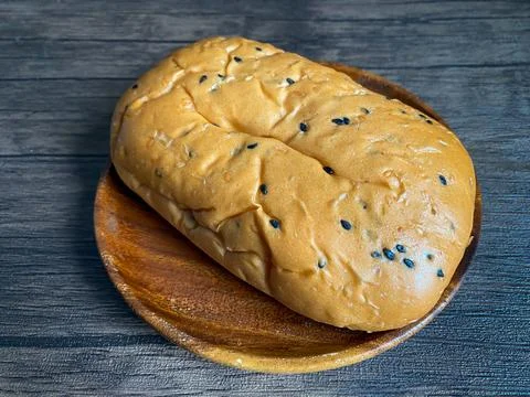 Whole grain bread on the table ready to eat Stock Photos