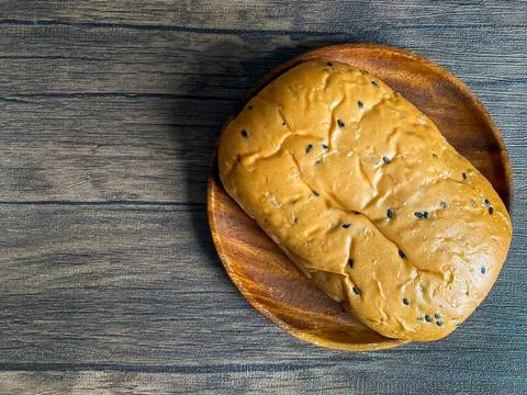 Whole grain bread on the table ready to eat Stock Photos