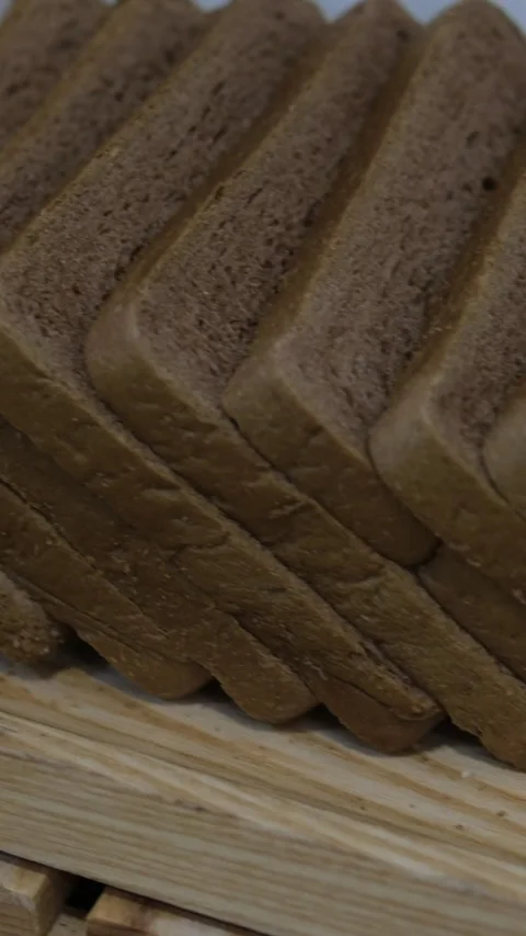 Whole grain bread for toast. Isolate on white background Stock Footage 310157870
