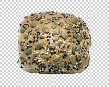 Whole grain bread on transparent background Stock Illustration