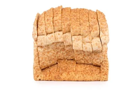 Whole grain bread on white background Stock Photos