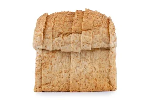 Whole grain bread on white background Stock Photos